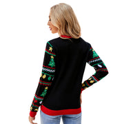 women's Christmas tree knit sweater